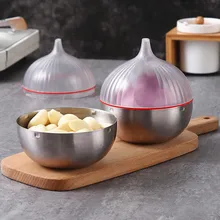 В виде репчатого лука, чеснок, герметичная коробка, стальные пластиковые контейнеры для хранения продуктов, сохранение свежести с крышками, свежий Кухонный Контейнер для фруктов и овощей