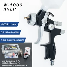 PISTOLA DE PULVERIZACIÓN de alta calidad, pistola de pintura de W 1000, boquilla de 1,3mm, aerógrafo de aire a base de agua