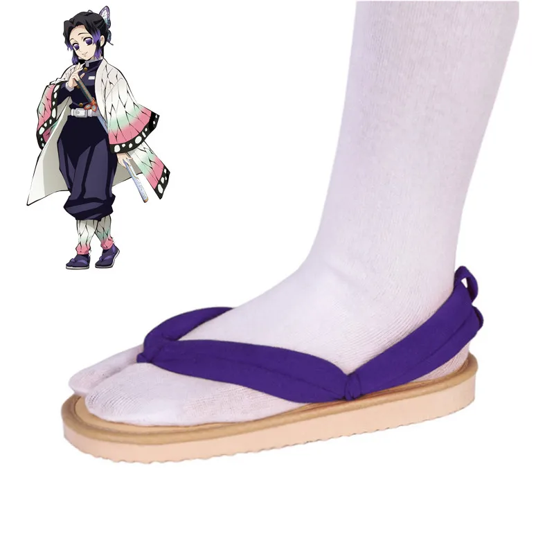 Anime Demon Slayer Cosplay Shoes Kimetsu No Yaiba Kamado Tanjirou Clogs Sandals Kamado Nezuko Geta Kochou Shinobu Flip Flops anime maid outfit