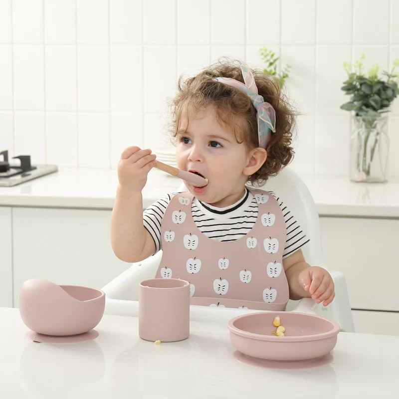 100% Natural Food Grade Inventory Easy To Rinse Spoon Weaning Unbreakable Rubber Fork Dishwasher Safe Feeding Set