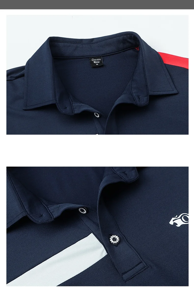 Mens Golf Shirt Short Sleeve Breathable Golf Clothing Men Quick-dry Casual Sportswear Golf Wear Turn Down Collar Golf Tops