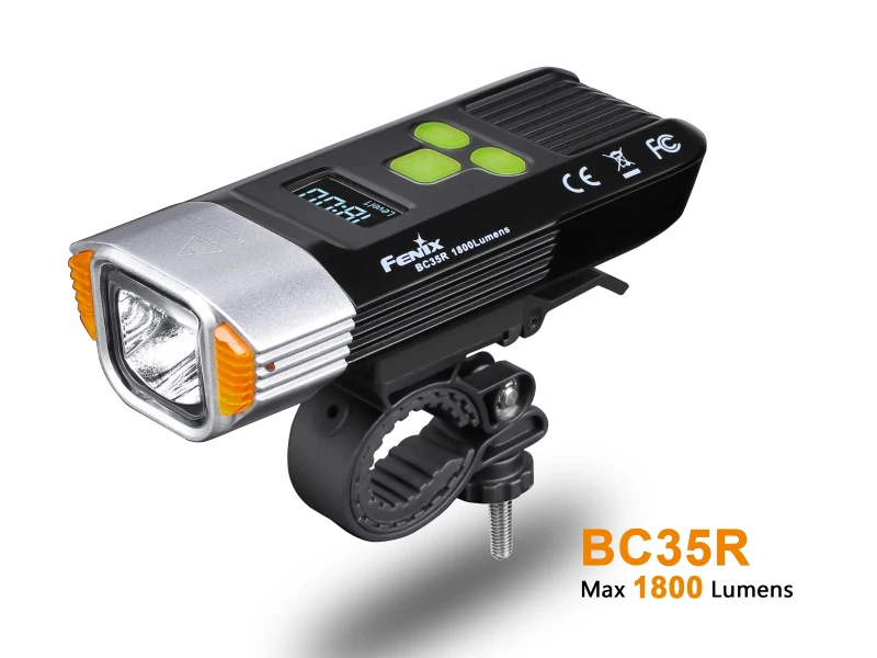 Новое поступление Fenix BC35R высокопроизводительный цифровой OLED дисплей микро USB Перезаряжаемый велосипедный передний светильник с комплектом