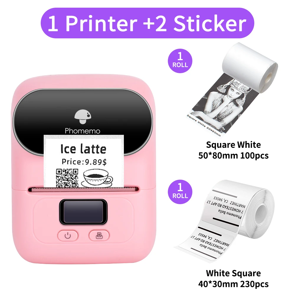 Phomemo M110 Portable Label Maker, Thermal Bluetooth Label