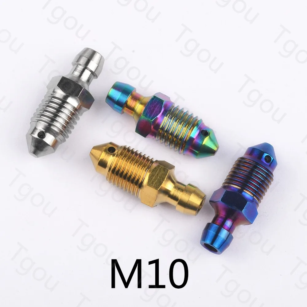 Tgou Titanium Bolt M8 M10 Pitch 1.0/1.25mm Motorcycle Brake Caliper Oil Drain Deflation Screws
