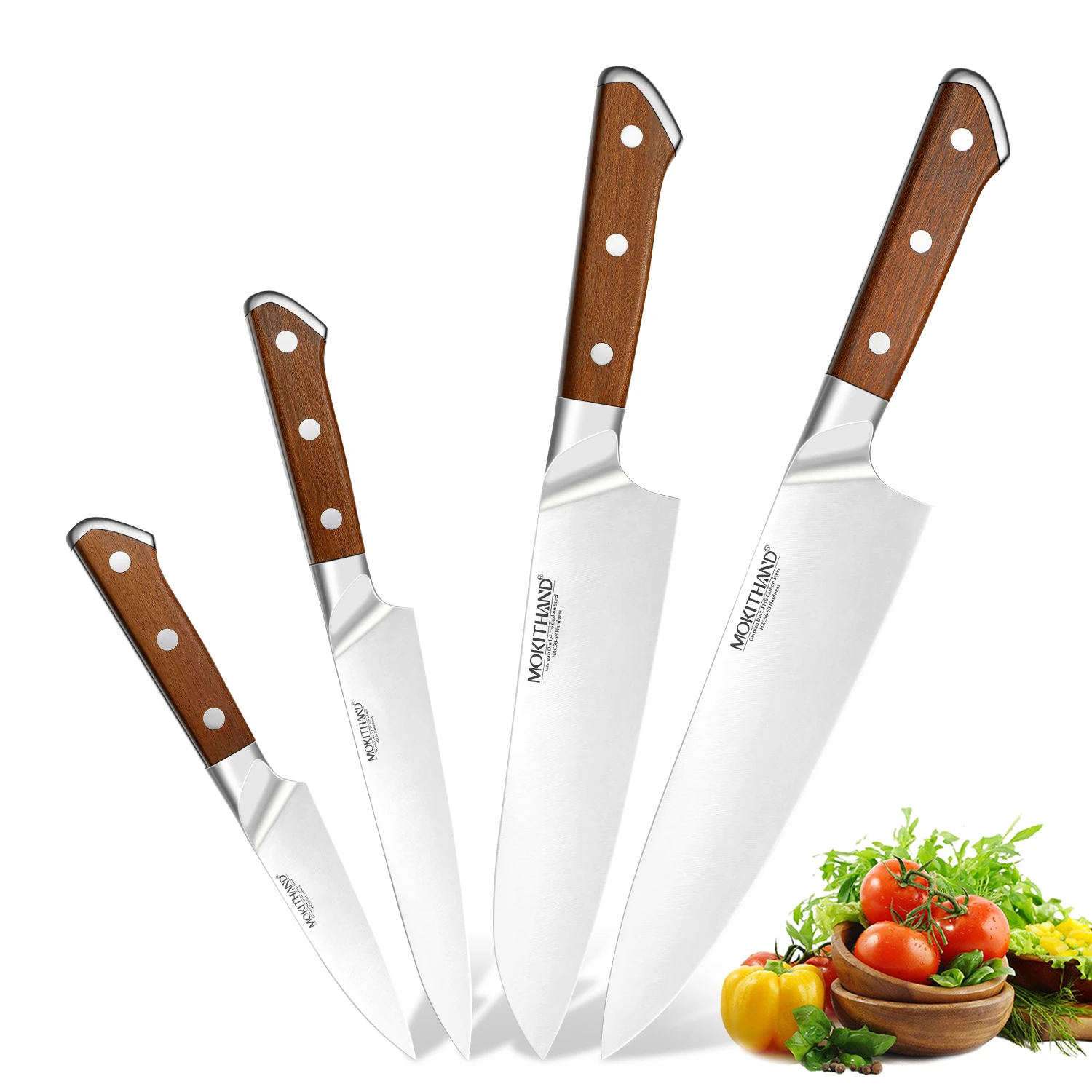 Mokithand Chef Knife Set Japan Sharp Kitchen Knives for Vegetables Meat