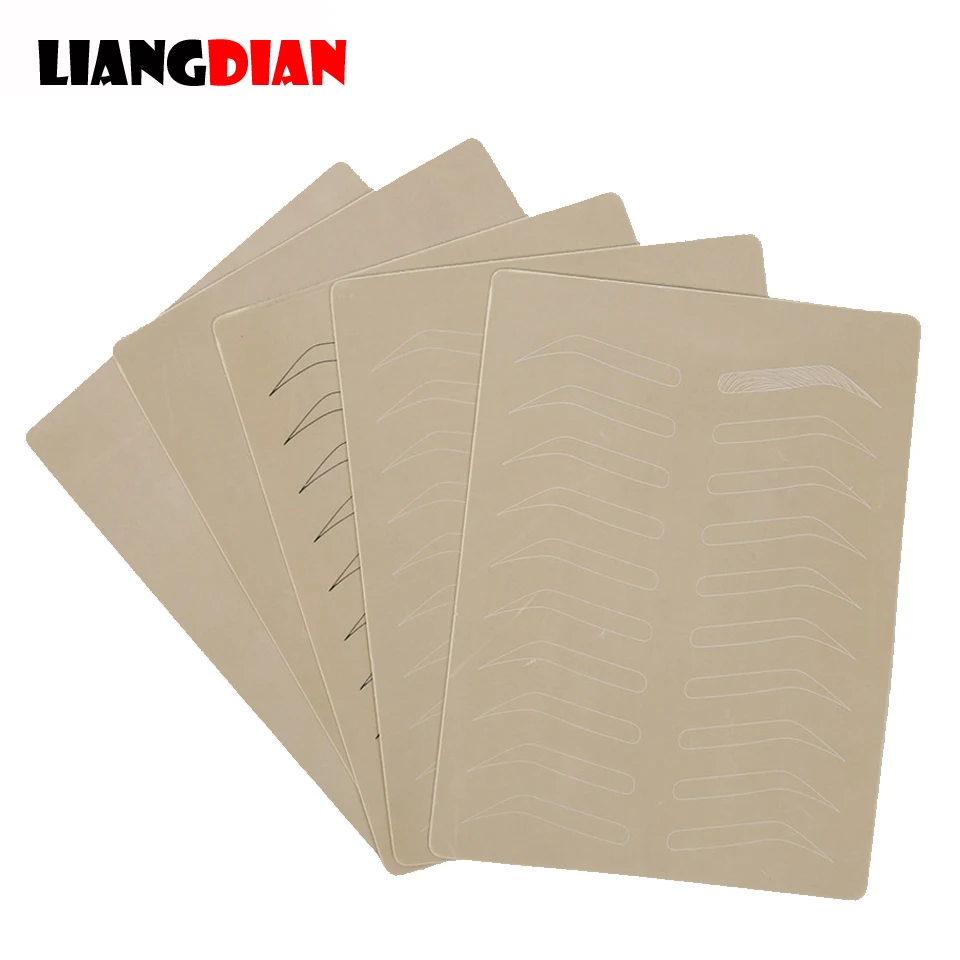 

1PC Rubber Practice Skin Fake False Eyebrows Blank Skin Pigment Free For Microblading Permanent Makeup Tattoo Training Learning