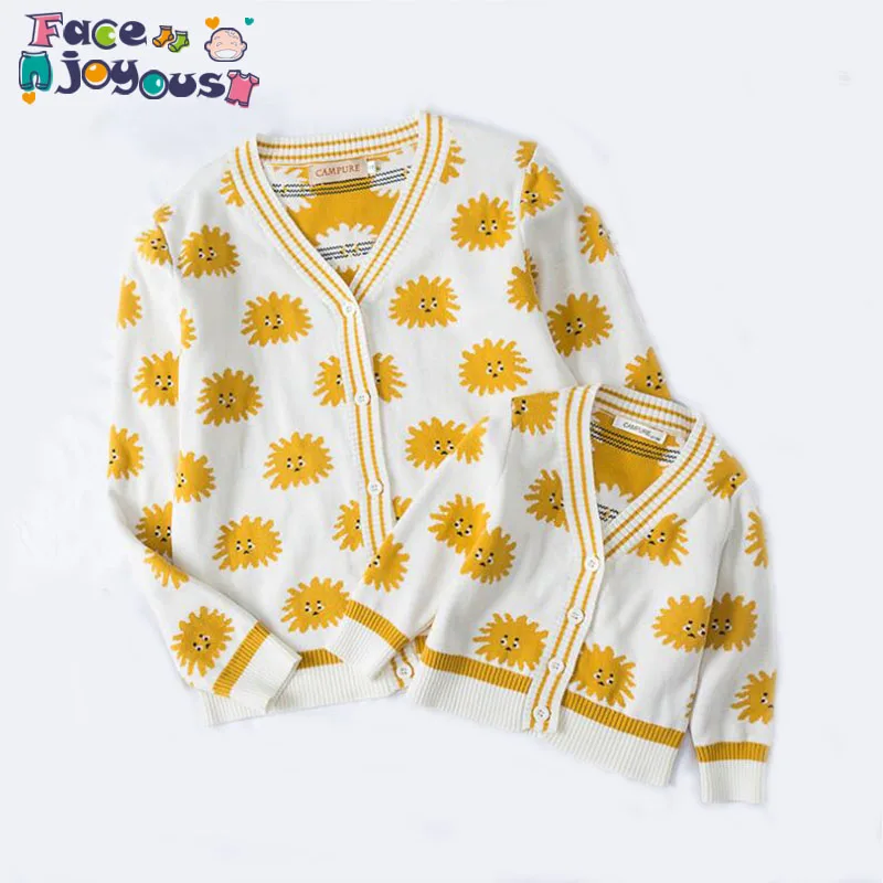 

Fashion Winter Children Baby Parent-child Sweater Boy Girl Mother Dad Clothes Sweaters Cardigan Baby Tops Jacket Coat