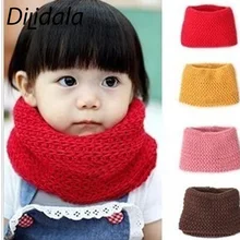 Dilidala/осенне-зимний детский однотонный шерстяной шарф; Модный теплый детский вязаный нагрудник с сетчатым воротником для детей; модный шарф