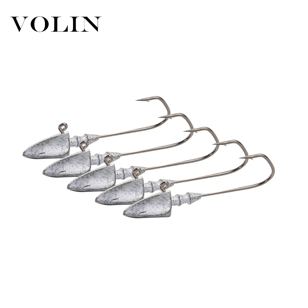 Новые рыболовные крючки VOLIN 5 шт. 3. Искусственная кожа/7 г/10 г/14 г свинцовая