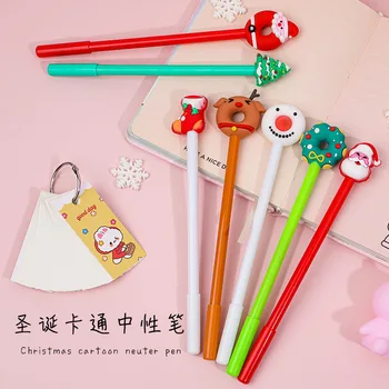 

Cartoon Santa Gel Pen Stationery Kawaii School Supplies Gel Ink Pen Office Suppliers Pen Christmas Gift
