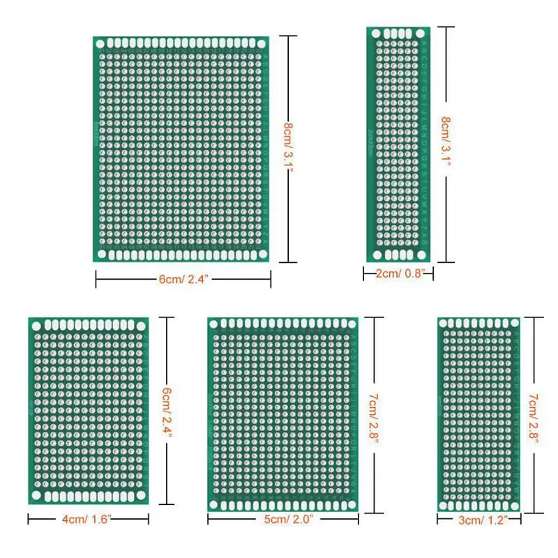 IG-62Pcs Комплект печатной платы включает в себя 32 двухсторонних прототипов, 20 коннекторов и 10 винтовых клеммных блоков