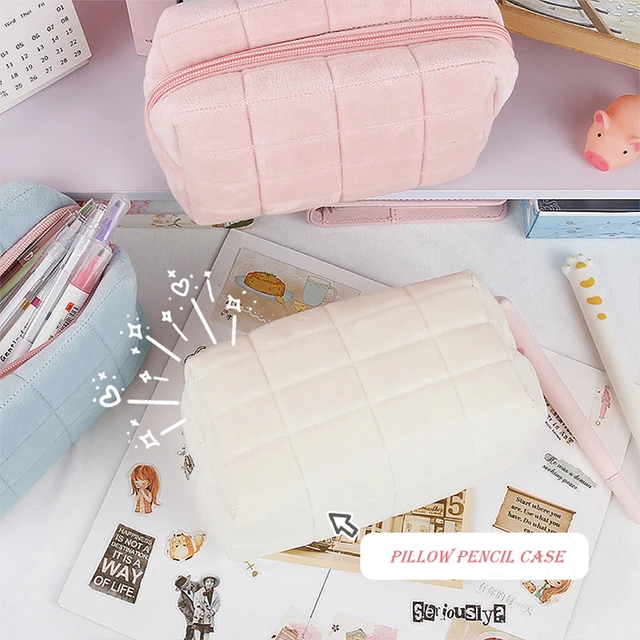 Cute Pencil Case Plush Soft Pillow Pencil Pouch Big Capacity Pen Holder  School Office Stationery Organizer Cosmetic Travel Bags - AliExpress