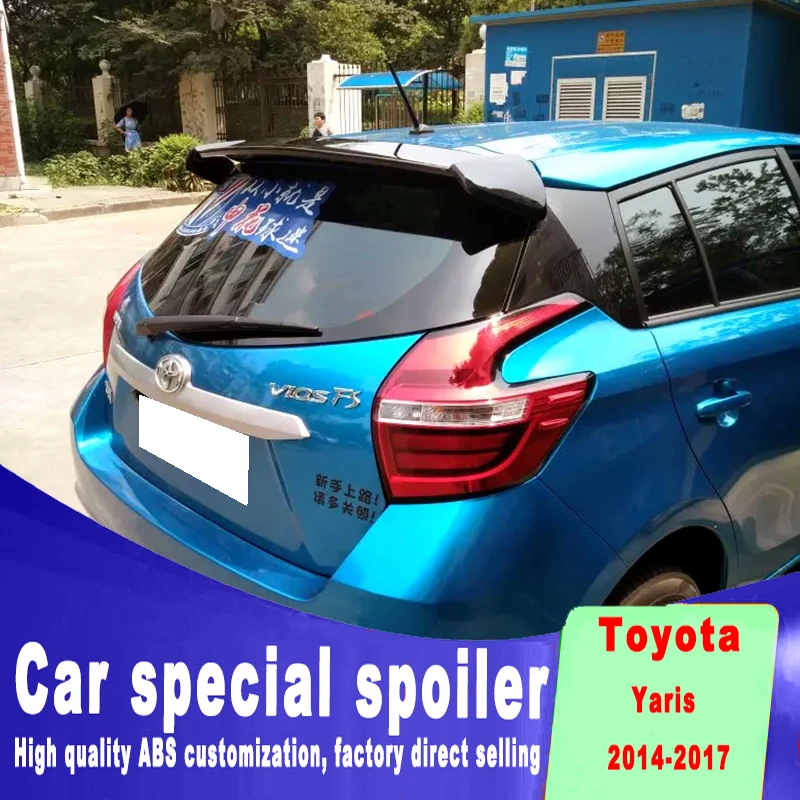 Спойлер для toyota Yaris спойлер из АБС пластика багажника губ крыла заднего окна 2014 2017
