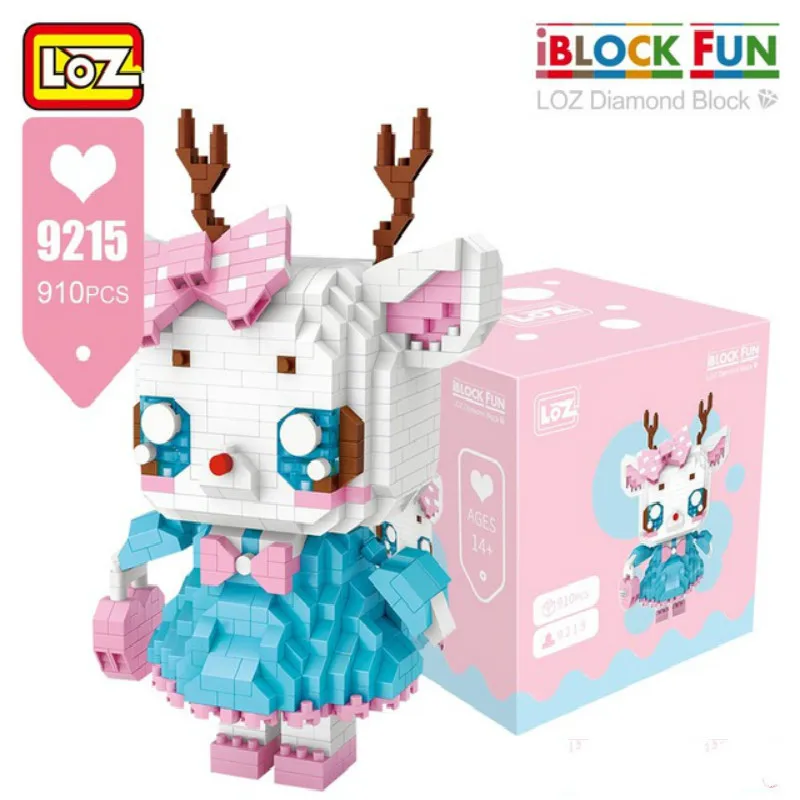 

LOZ Diamond Blocks Deer Pig Cartoon Anime Animal Figures Educational Toys for Children Assembly Models Building Blocks Toys DIY