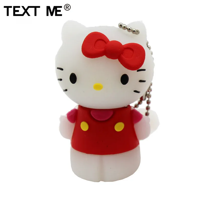 TEXT ME 6 coarl милый hello Kitty башмак usb флеш-накопитель usb 2,0 4 ГБ 8 ГБ 16 ГБ 32 ГБ 64 ГБ флешка, подарок