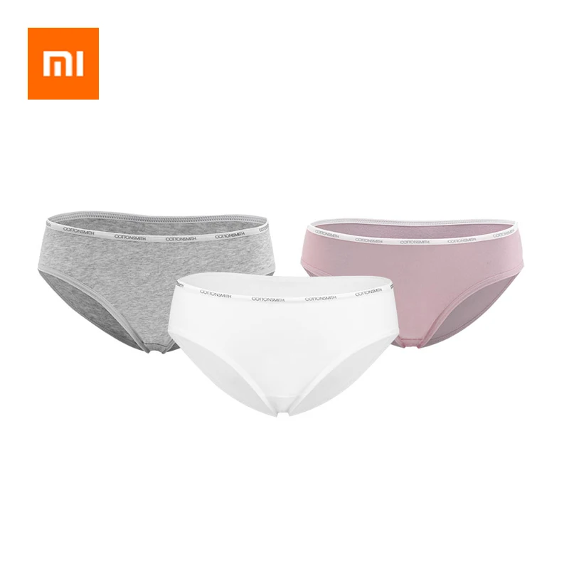 3 шт./упаковка женские трусики Xiaomi нижнее белье с микроокном впитывающие пот