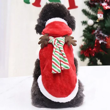 

New Dog Clothes Jacket Coat Small Dogs Pets Christmas Dog Clothes Santa Dog Costumes Holiday Party Dressing Up Clothing