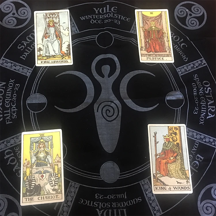 Кольцо богини фазы Луны Таро Luen Rune Tarot Волшебная церемония ткань пятиконечная звезда Таро ткань бархат скатерть Таро