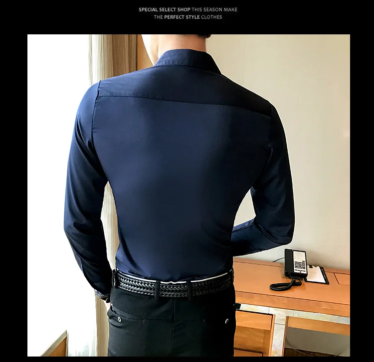 Роскошные Золотые рубашки с принтом Camisa MasculinaRopa De Hombre повседневные мужские рубашки Клубные рубашки дизайн Camisa Social Slim Fit