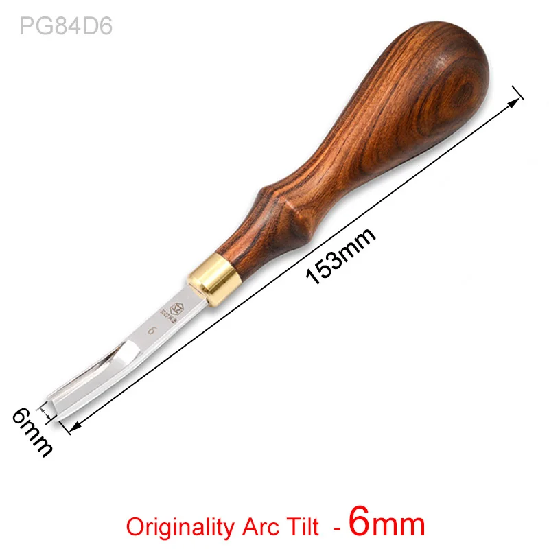 Tilt Originality 6mm DIY обрезной станок для резки изогнутых углов, круглое лезвие лопаты, кожевенное ремесло шириной 10 мм, инструмент для истончения краев кожи - Цвет: Tilt Originality 6mm
