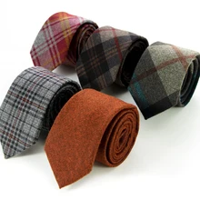 Модный мужской шерстяной хлопковый Полосатый Узкий галстук 6 см, Узкий Тонкий галстук для мужчин, повседневные Свадебные деловые галстуки gravatas