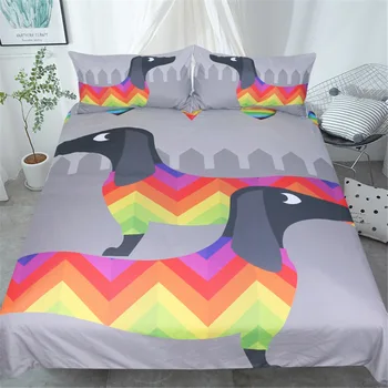 

BEST.WENSD New Printed Dachshund Comforter Bedding Sets Ultra Soft,skin-friendly Bed Cover Cotton Home Textiles Bed Linen Sets