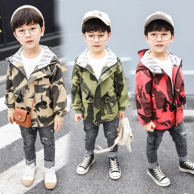 

Childrenswear BOY'S Camouflage Coat 2019 Spring New Style KID'S Jacket Children Korean-style Clothes 2-8-Year-Old Fashion-
