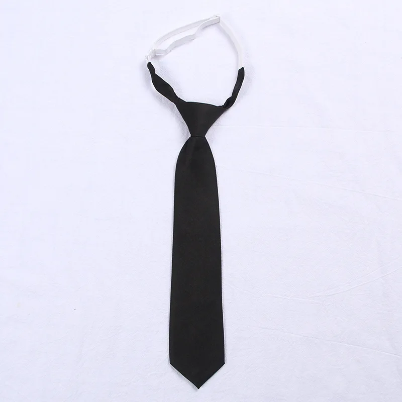 Школьная форма для японской средней школы, японский высокий школьный стиль, Одноцветный галстук, милый галстук для девочек, без завязывания, регулируемый узел