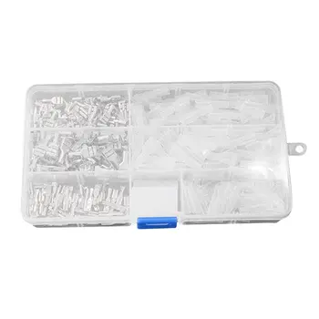 

300PCS 6.3/4.8/2.8 Crimp Terminals Wire Connector Wire Crimp Block Terminal Assortment Kit Terminals With Insulating Sleeve