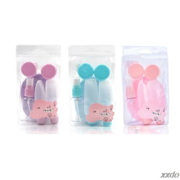 

7Pcs Travel Empty Bottles Set Refillable Cosmetic Cream Containers Facial Sponge