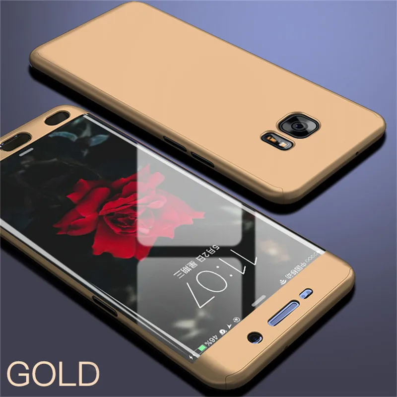 360 Полное покрытие чехол для телефона для Meizu Pro 7 M3 M5 M6 Примечание M6S M2E тонкий матовый Жесткий PC чехол для Oneplus 5/5 T Экран защитная пленка - Цвет: GD