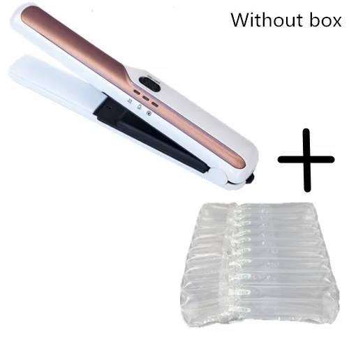 Беспроводной выпрямитель для волос с usb-зарядкой, портативный выпрямитель для волос и бигуди, профессиональный беспроводной выпрямитель для волос, плоские пластины - Цвет: without box