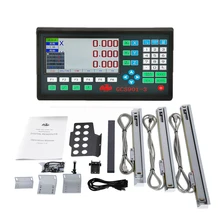 Nova 3 axis lcd dro conjunto display digital sistema de leitura e 3 pces 5u linear dimensão de régua óptica 50-1000 para a máquina do moinho de torno