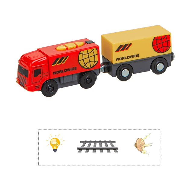 Remote Control Electric Train Toy Set Wooden Railway Accessories Fit For Wooden Train Track Kids Toyspurple