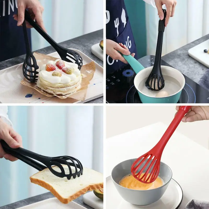 Three In One Spaghetti Noodle Clip Egg Beater Egg Clip Salad Mixer Anti-scalding Food Clip