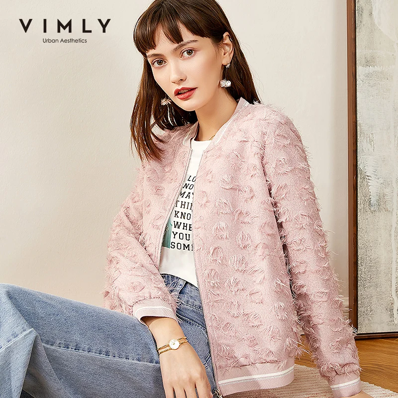 Женская короткая куртка Vimly модное белое шифоновое пальто на молнии осенняя одежда Veste Femme F0130|Куртки| |