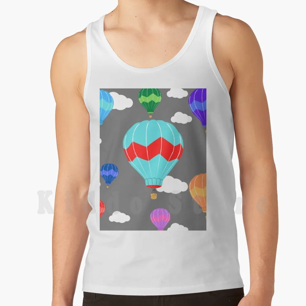 Mongolfiera Viaggio Il Mondo Canotte Grigie Gilet Senza Maniche Mongolfiera Palloncini Ad Aria Calda Palloncini Ad Aria Calda