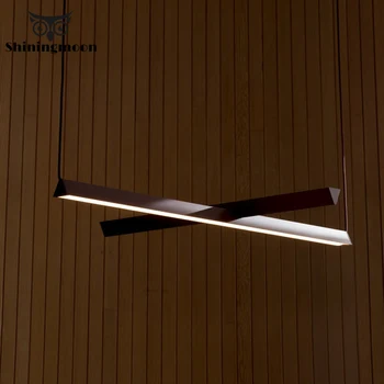 

Modern Acrylic Led Light Pendant Kitchen Living Room Pendant Lights Black Aluminum Art Pendant Lamp Dining Room Decor Hanglamp