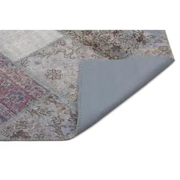 

Handmade Blue Vintage Overdyed Patchwork Area Rug 160x233 Cm-5'3''X7'8''