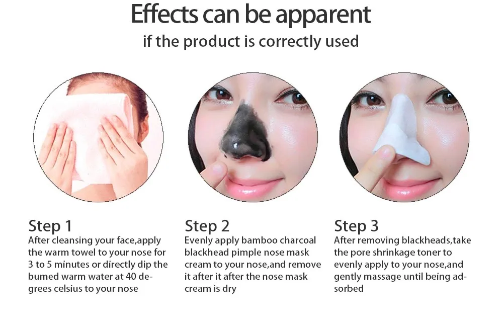 Deep Cleansing bamboo charcoal blackhead remover black mask ance treatment peel off black mask 9