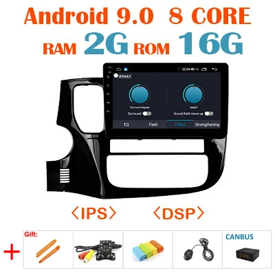 2G 16G DSP canbus 1280*720P 64G Android 9,0 Carplay радио для Mitsubishi Outlander xl 3 2012- мультимедийный экран навигация gps без DVD плеера - Цвет: 2G 16G DSP canbus