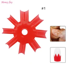 برو الفرنسية مسمار نصائح نموذج الانتهازي دليل للأظافر الاكريليك 1-8 أحجام ث/مقعر/على شكل قلب الفرنسية مانيكير القاطع مسمار أداة فنية(China)