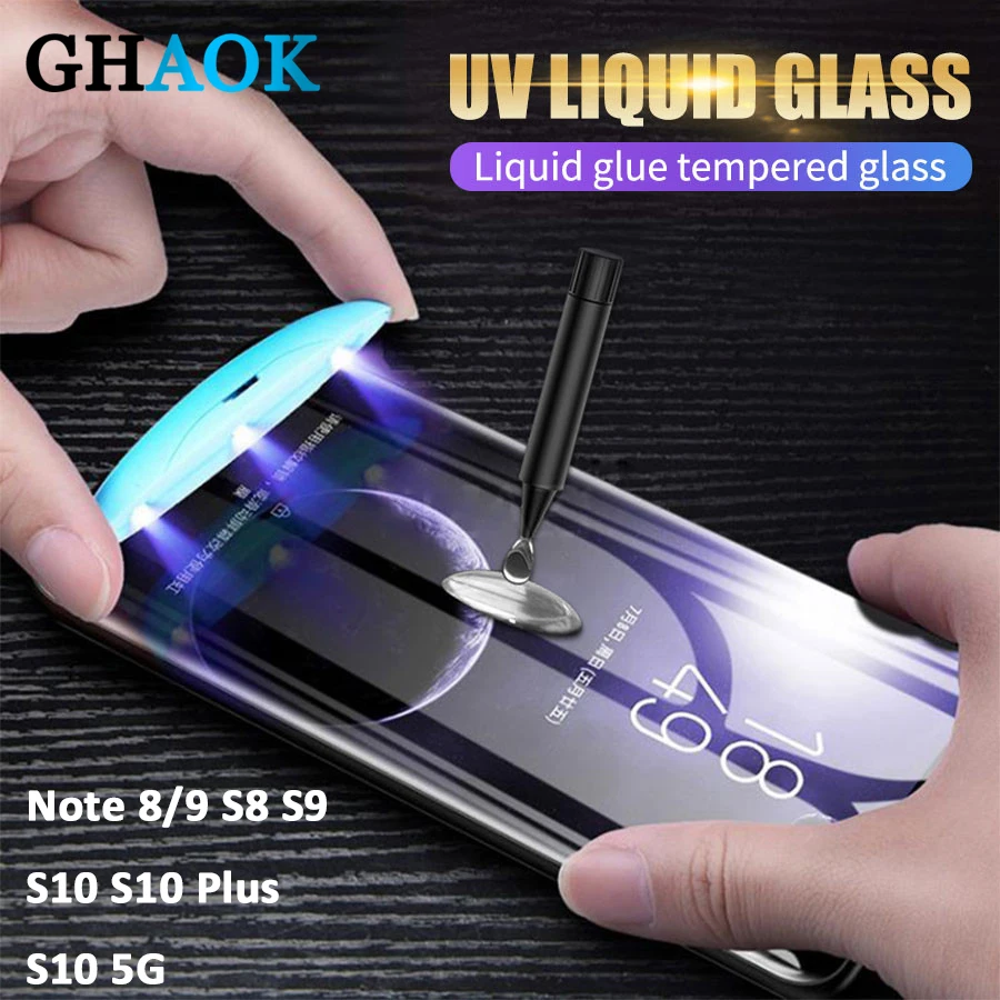 900d Uv Tempered Glass For Samsung Galaxy Note 20 Ultra S22 Plus S10 S9