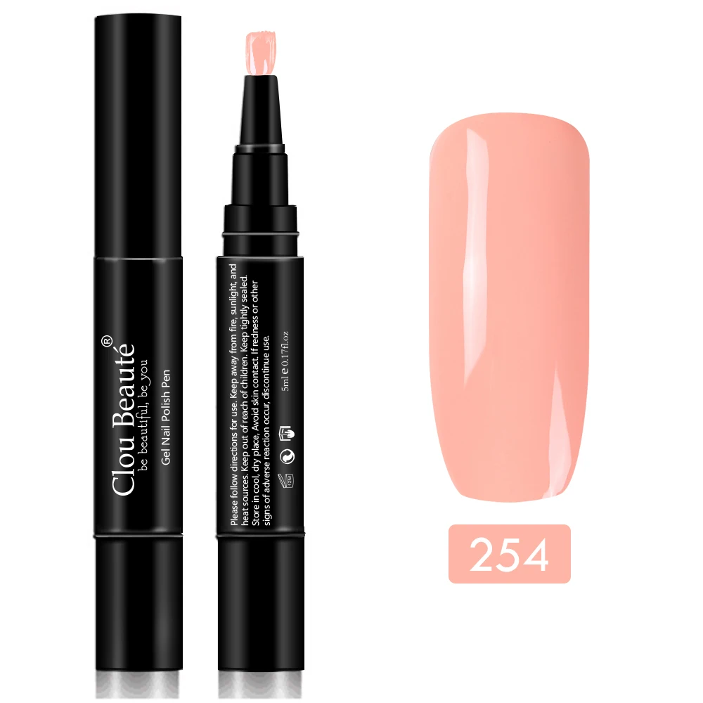 Clou Beaute Гель-лак для ногтей 60 чистых цветов долговечный Гибридный Гель-лак для ногтей Светодиодный УФ-гель для ногтей 5 мл впитывающий Гель-лак для ногтей - Цвет: 11254