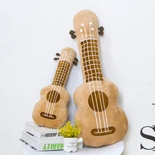 Oreiller de guitare créatif en peluche, Simulation d'instrument de musique, Ukulele, jouet éducatif pour enfants, cadeau d'anniversaire pour enfants
