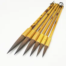 Кисть для каллиграфии Caligrafia 6 шт./компл. Мышь кисть в виде усов китайский руки Живопись обычный шрифт рисующей щетки Tinta Китай(материк