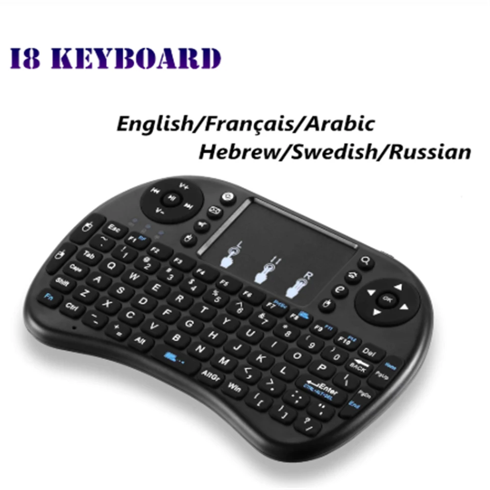 Портативная Мини i8 Беспроводная Клавиатура 2 4 GHz буквы Air Mouse дистанционное