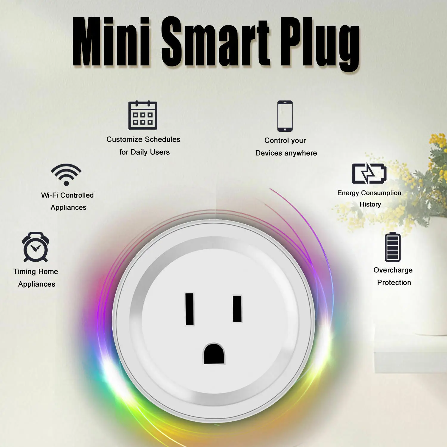 1 упаковка WiFi телефон умная розетка работает с Amazon Alexa Google Home США Plug HOT
