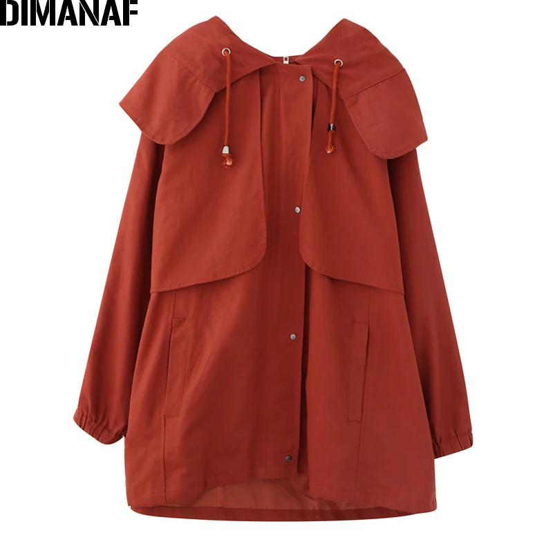 DIMANAF/Женская куртка-бомбер большого размера, пальто с капюшоном, Осень-зима, женская верхняя одежда на молнии, свободный большой размер, длинный рукав, утолщенная
