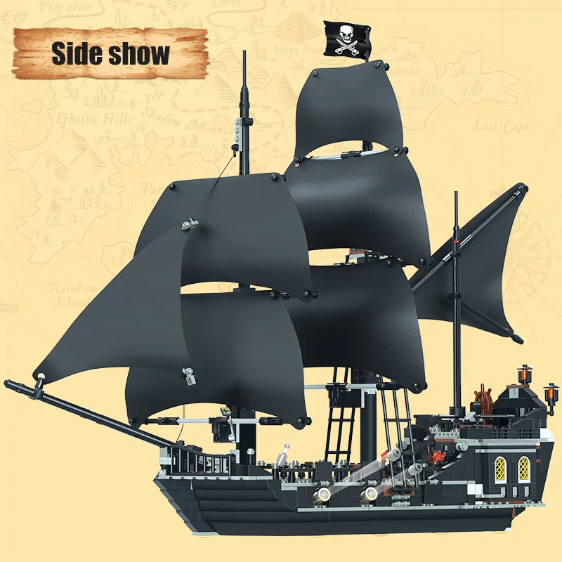 Goedkoop 875 Pcs Pirates Of The Caribbean Bouwstenen Speelgoed Voor Legoingly De Black Pearl Schip Speelgoed Voor Meisjes Jongens Kinderen